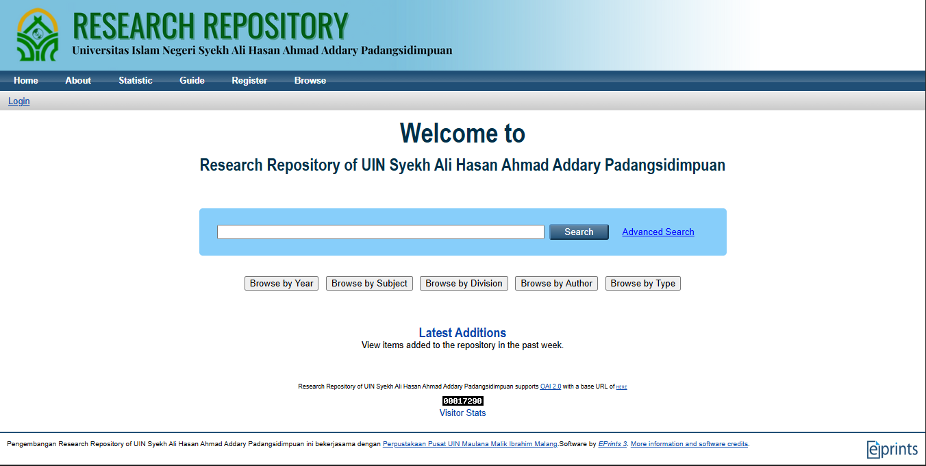 Tampilan Repository Karya Dosen