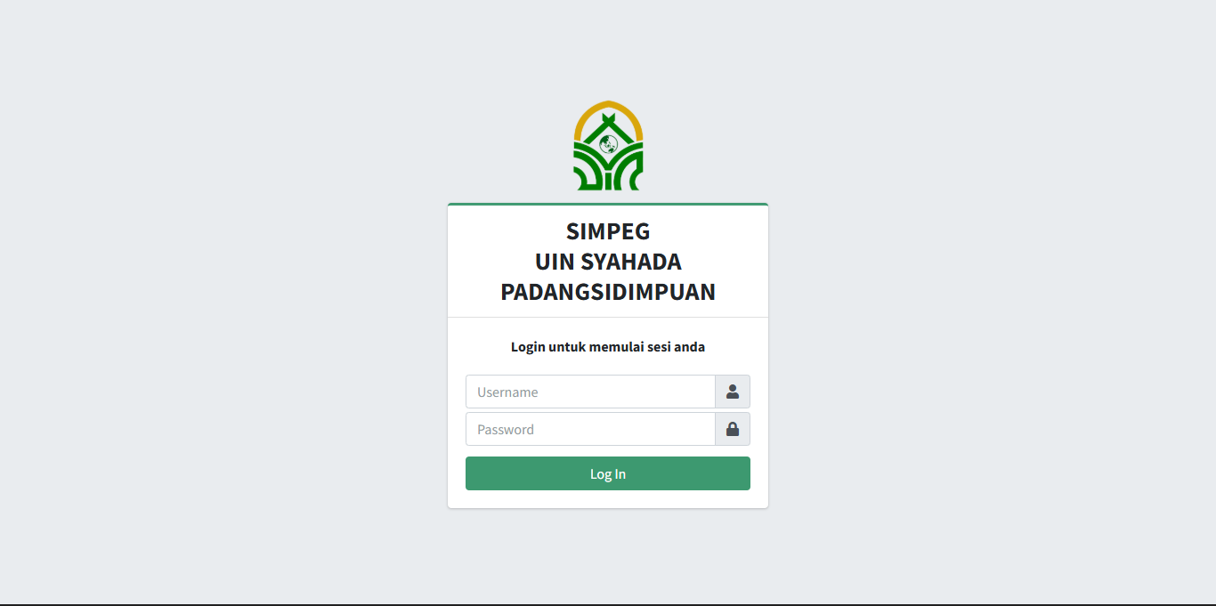 Tampilan Sistem Informasi Pegawai